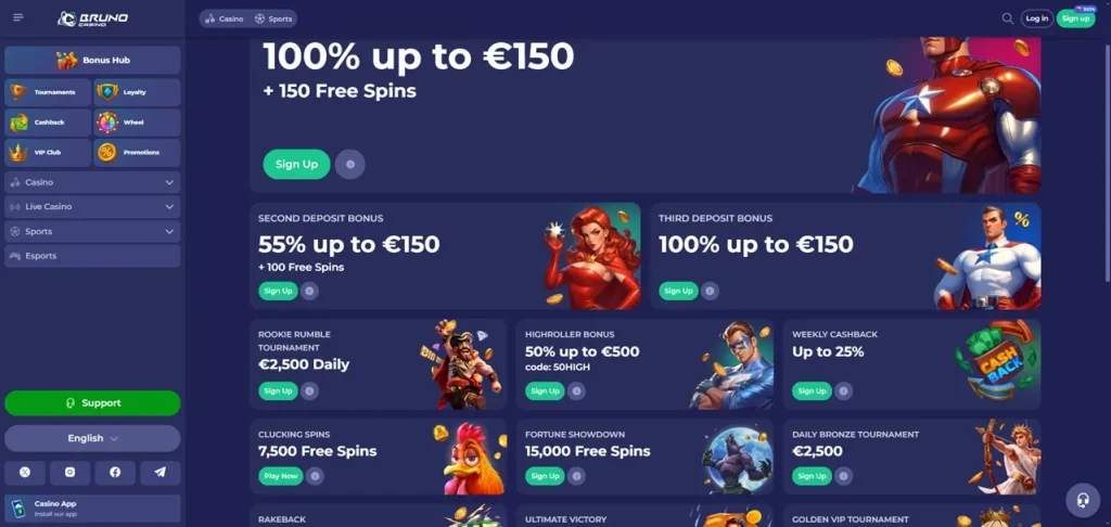 Bruno Casino bonus